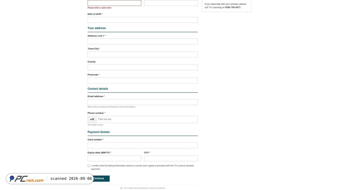 Screenshot of uk-tvlicensing-en.dynnamn.ru