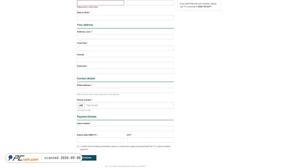 Zrzut ekranu uk-tvlicensing-en.dynnamn.ru