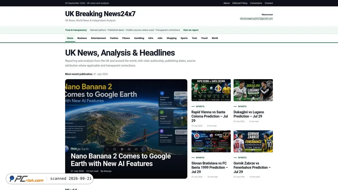 Screenshot van ukbreakingnews24x7.com