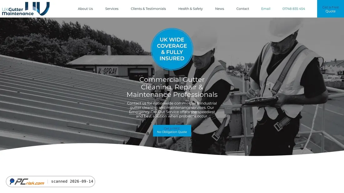 Screenshot von ukgutters.co.uk