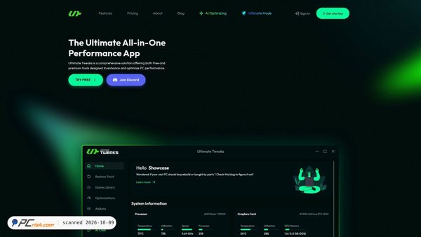 Screenshot di ultimatetweaks.com