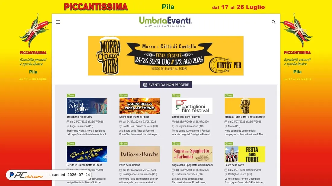 Screenshot of umbriaeventi.com