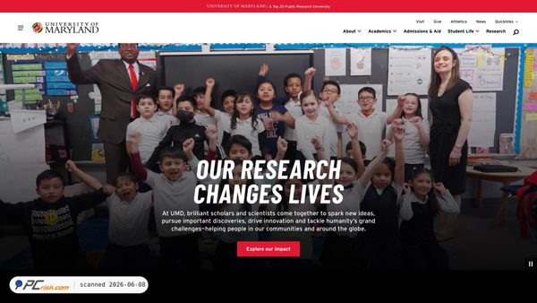 umd.edu screenshot