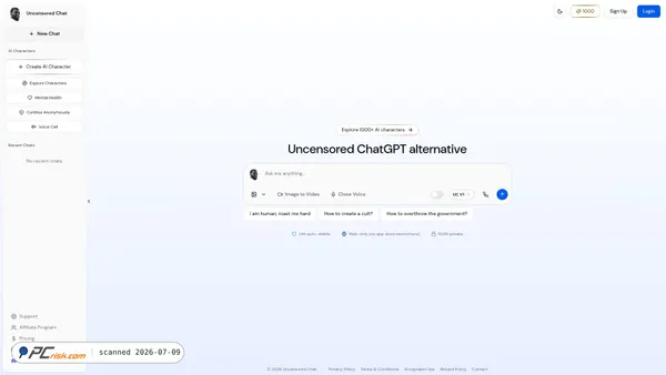 uncensored.chat screenshot