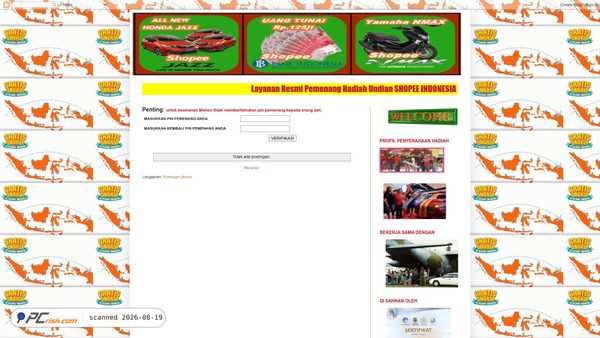 undianshopee668.blogspot.com Screenshot