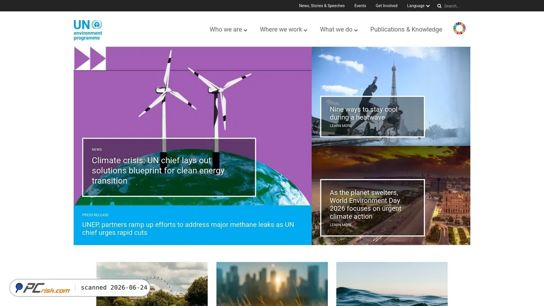 Screenshot of unep.org