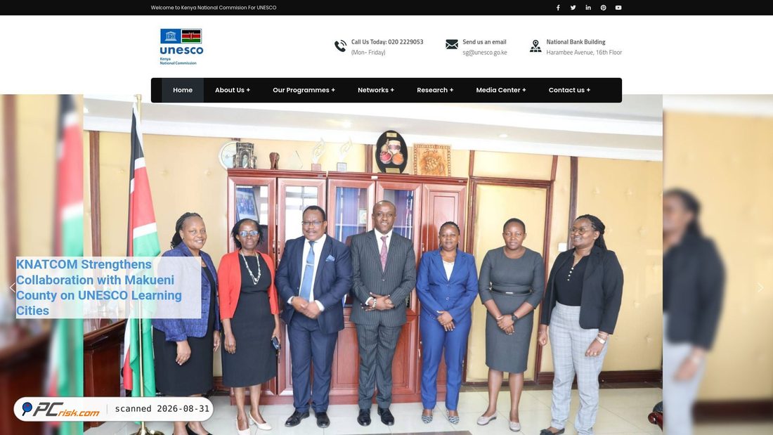 Screenshot von unesco.go.ke