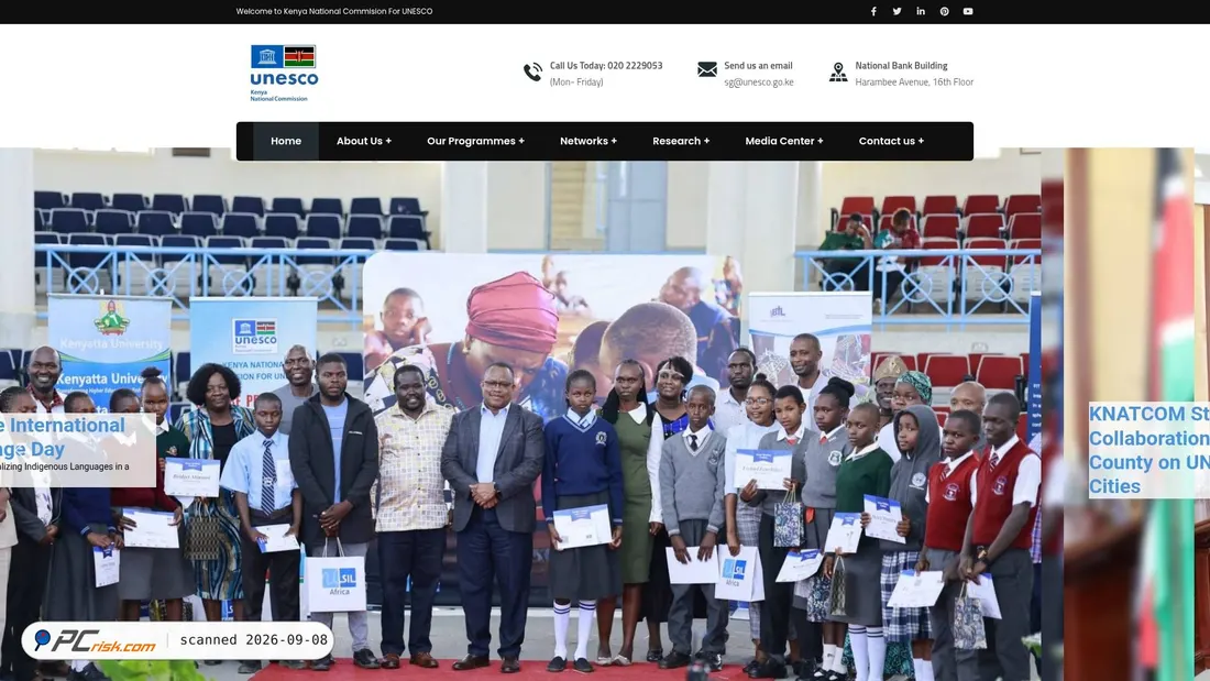 Screenshot of unesco.go.ke