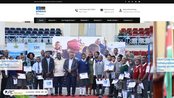 Screenshot van unesco.go.ke