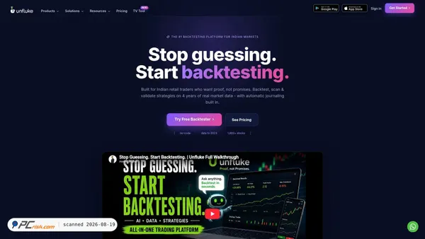 unfluke.in screenshot