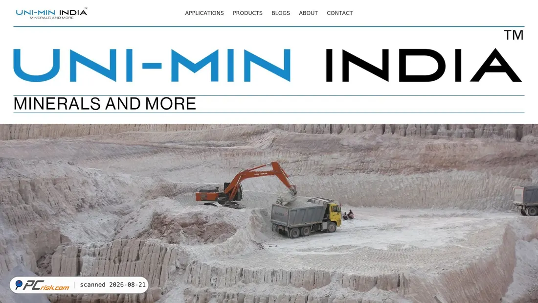 Screenshot of uni-minindia.com