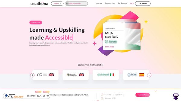 uniathena.com screenshot