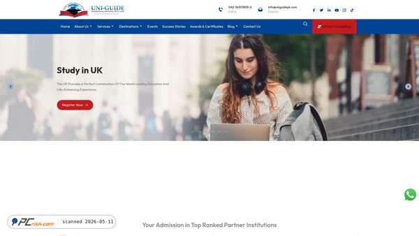 Zrzut ekranu uniguidepk.com