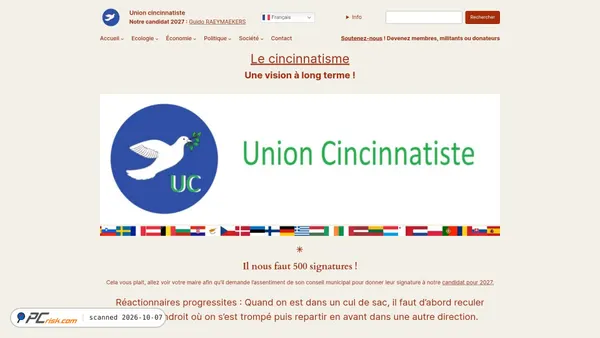 Captura de ecrã de union-cincinnatiste.org