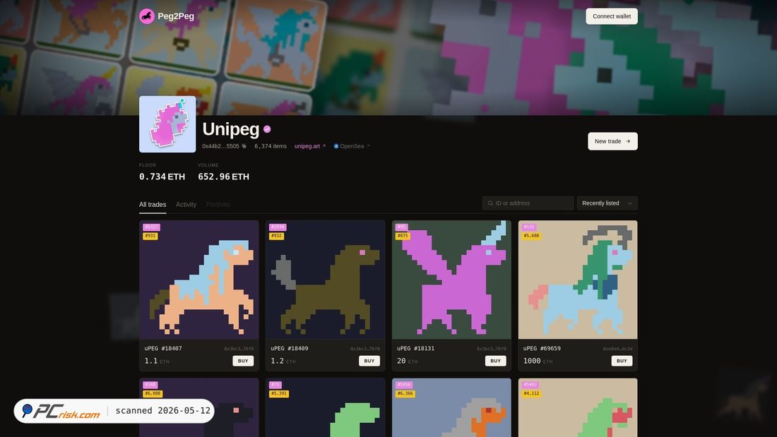 Captura de pantalla de unipegart.site