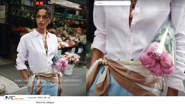 uniqlo.com screenshot
