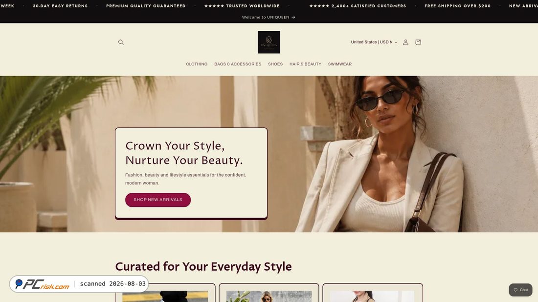Screenshot of uniqueen.online