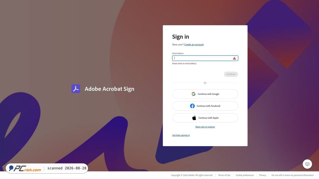Screenshot di unitedhg.na3.adobesign.com