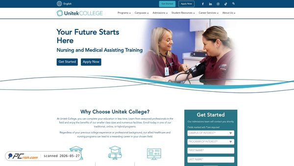 unitekcollege.edu screenshot