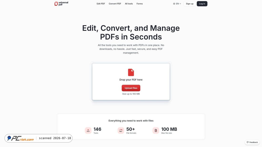 Screenshot of universalpdf.com