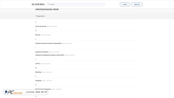 universidadnur.academia.edu screenshot