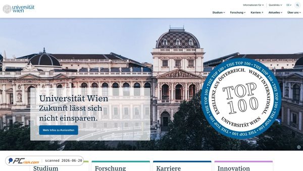 univie.ac.at screenshot