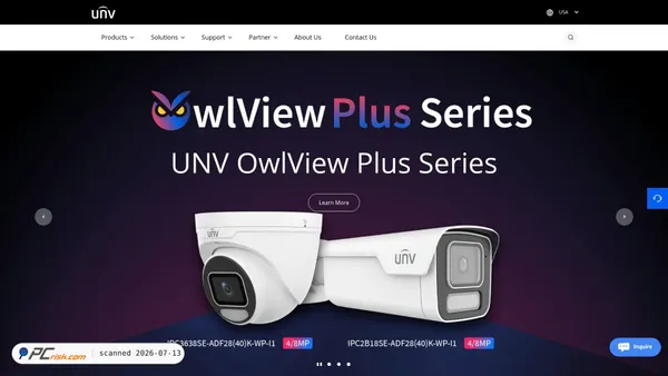 uniview.com screenshot