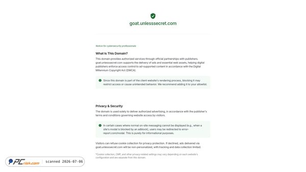 unlesssecret.com screenshot