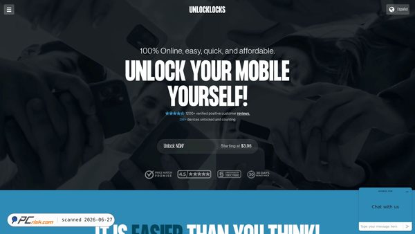 unlocklocks.com screenshot