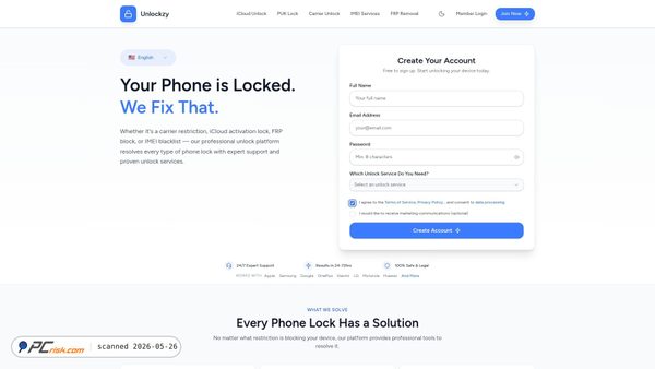 unlockzy.com screenshot