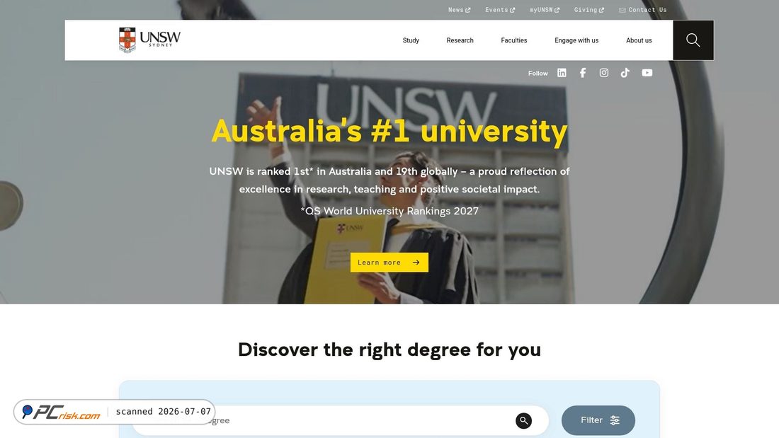 Screenshot of unsw.edu.au