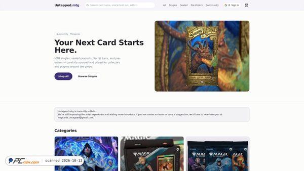 untapped-tcg.com Screenshot