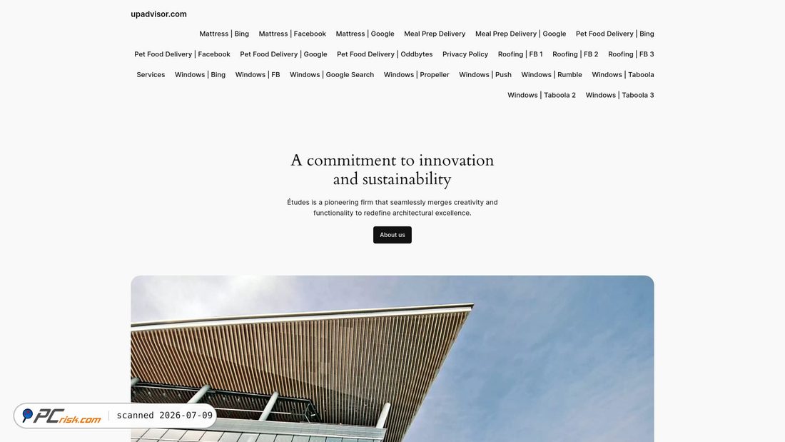 Screenshot of upadvisor.com