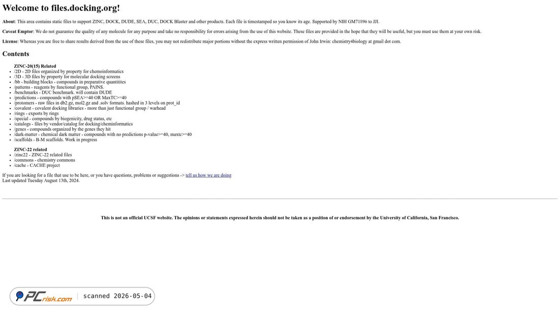 Screenshot of upload.docking.org