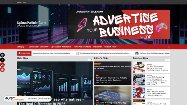 uploadarticle.com screenshot