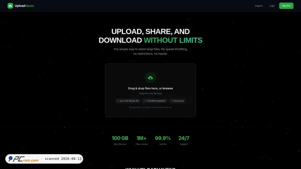uploadhaven.com screenshot