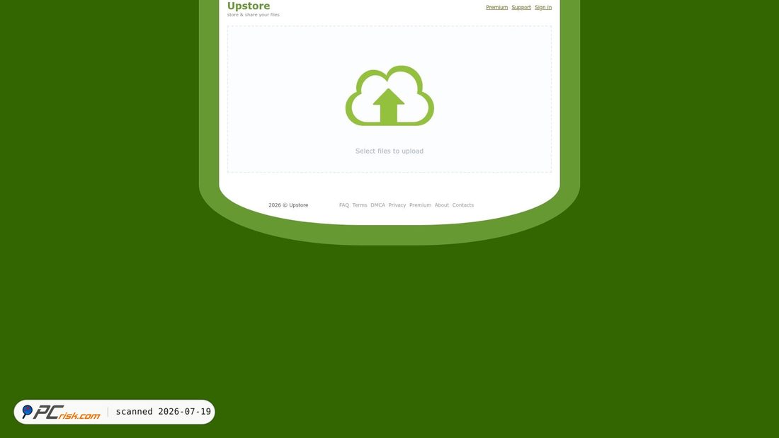 Screenshot von upstore.net