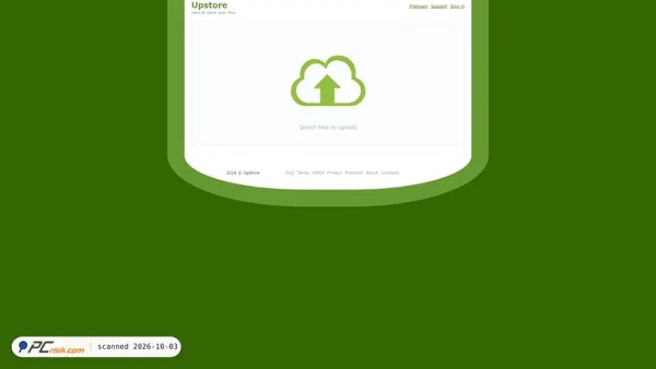 Captura de ecrã de upstore.net