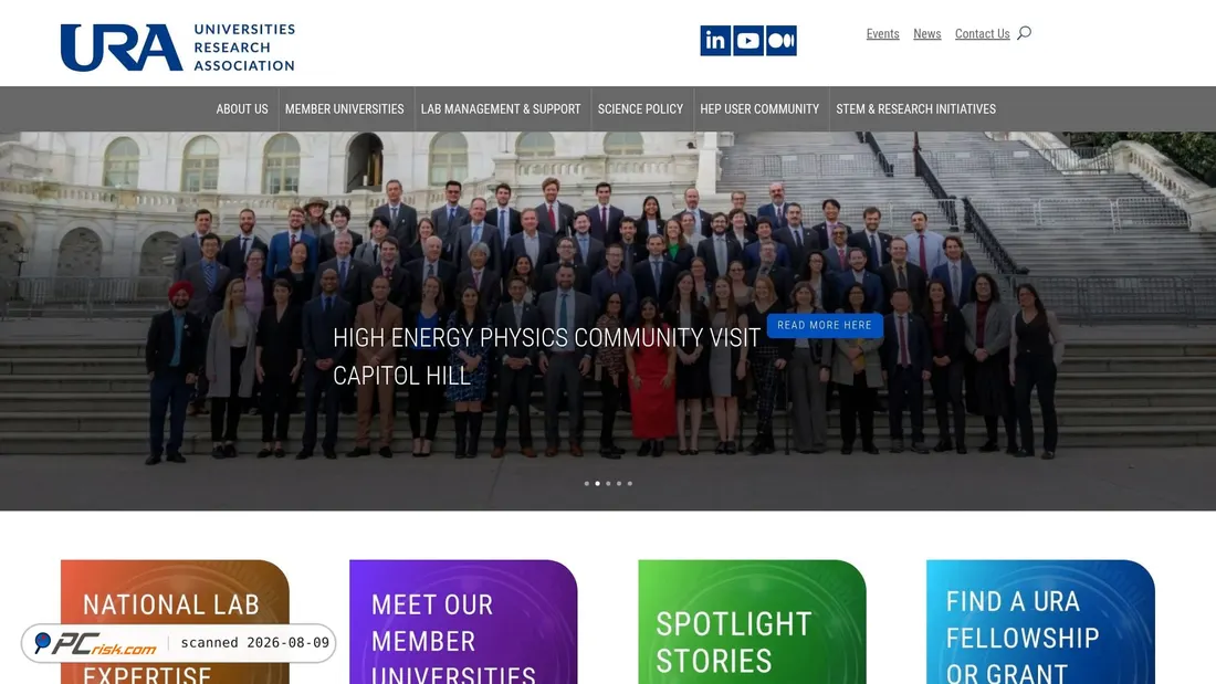 Screenshot of ura-hq.org