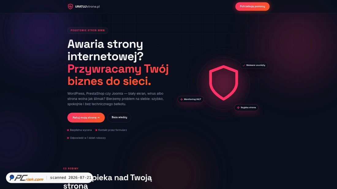 Screenshot of uratujstrone.pl