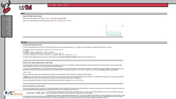 uribl.com screenshot