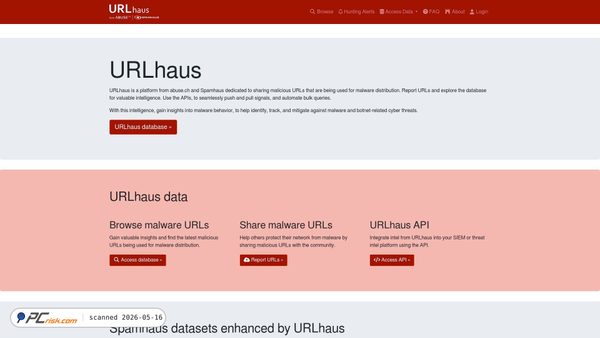 urlhaus.abuse.ch screenshot