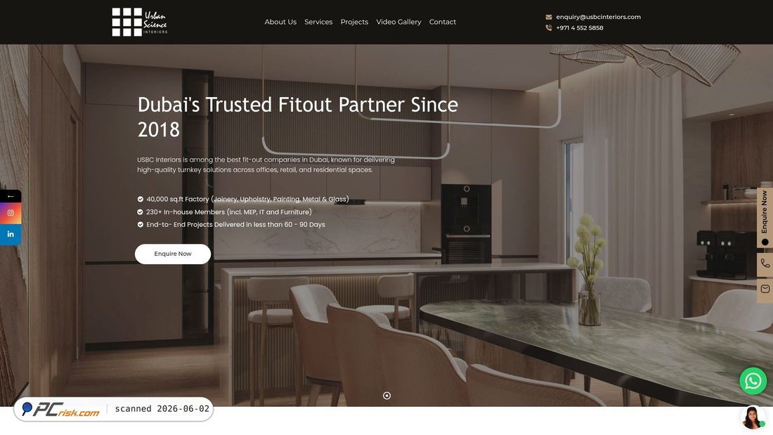 Screenshot von usbcinteriors.com