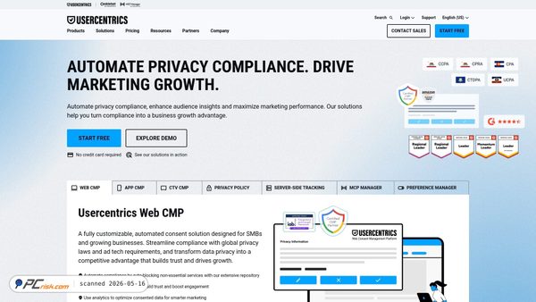 usercentrics.eu screenshot