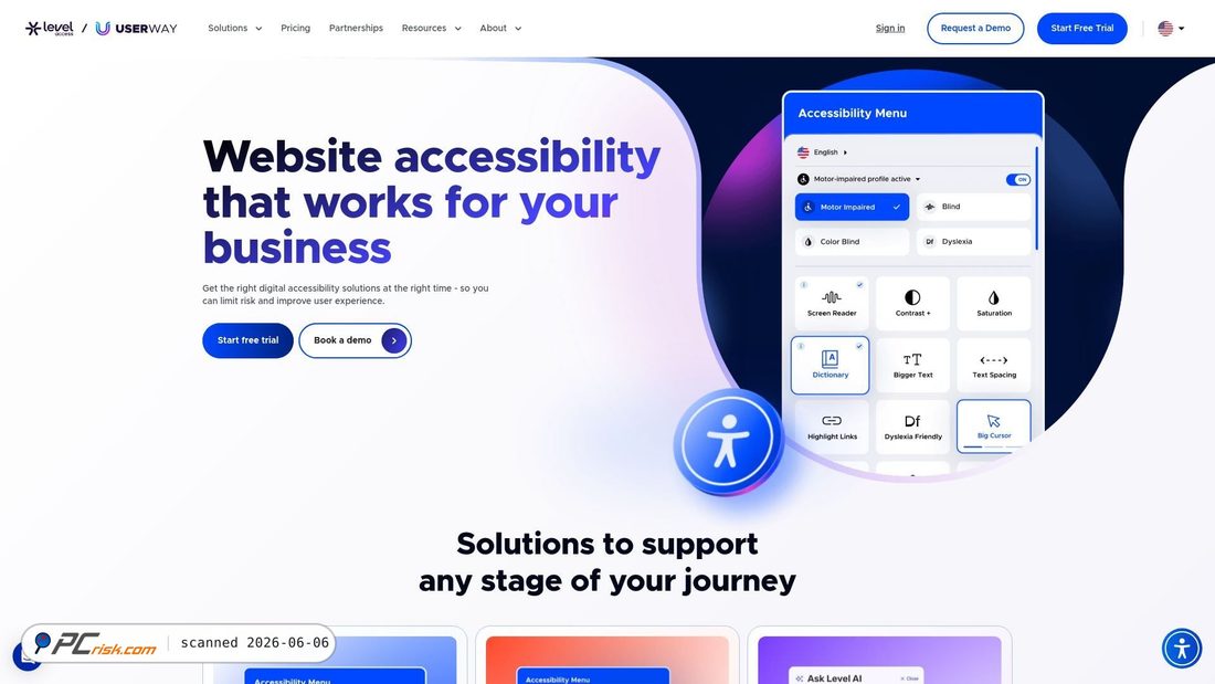 Screenshot of userway.org