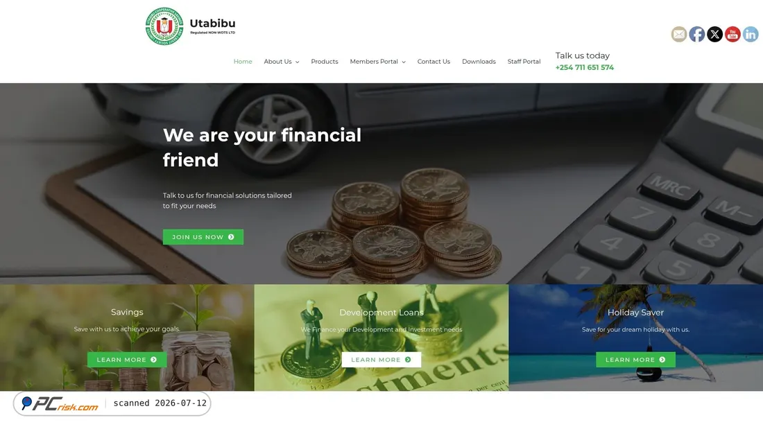 Screenshot of utabibusacco.co.ke