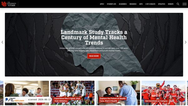 utah.edu screenshot