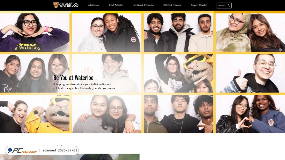 Screenshot of uwaterloo.ca
