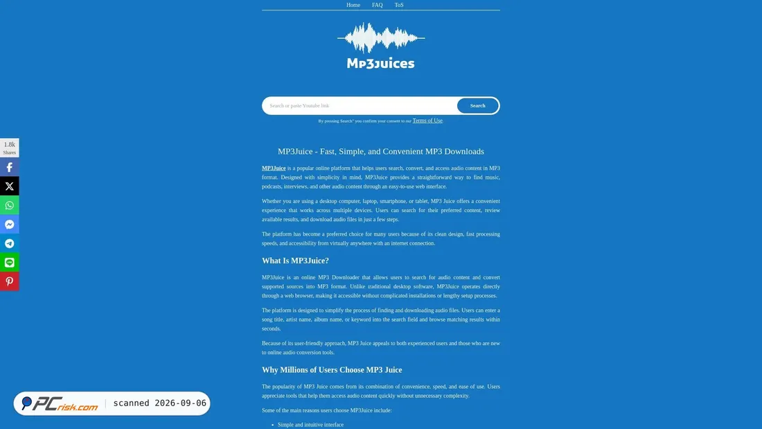 Screenshot of v2.mp3juices.africa.com