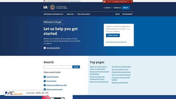 va.gov screenshot
